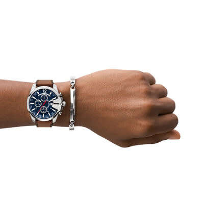 MEGA CHIEF DIESEL CHRONOGRAPH BLUE DIAL WATCH DZ4601 #BRAND NEW##