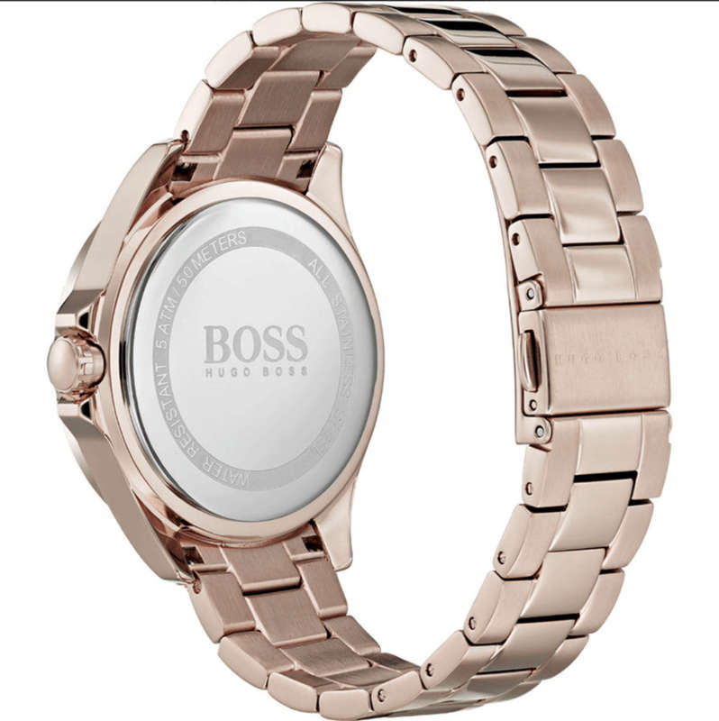 Ladies Hugo Boss Premiere Chronograph Rose Gold Watch 1502443