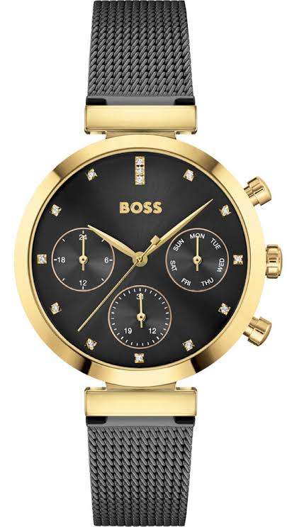 Ladies Hugo Boss Black Mesh Chronograph Watch 1502627