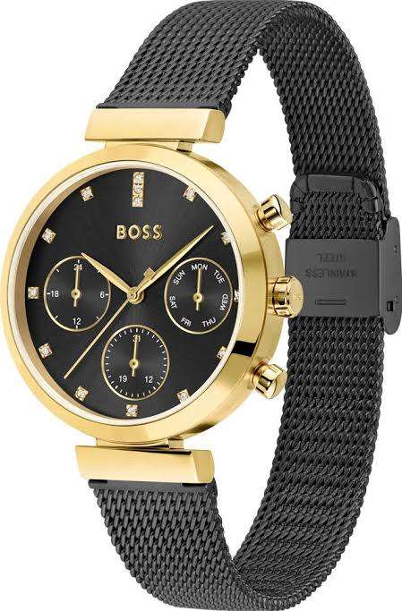 Ladies Hugo Boss Black Mesh Chronograph Watch 1502627
