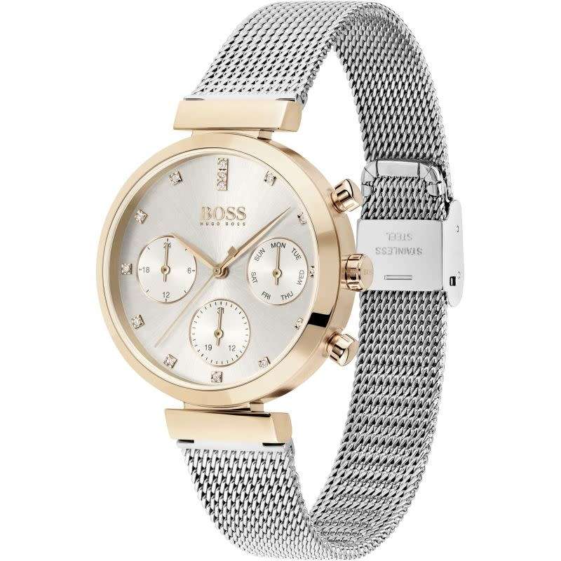 LADIES HUGO BOSS FLAWLESS MESH CHRONOGRAPH WATCH 1502551 ##BRAND NEW##