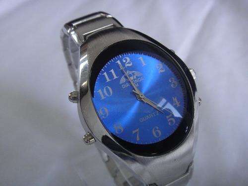 SILVER MEN'S WATCH WITH BLUE FACE ##BRAND NEW##