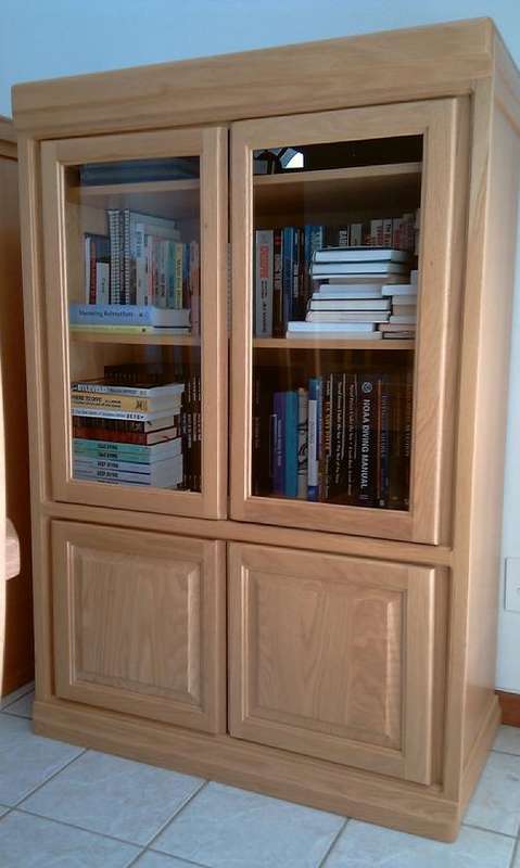 Solid Oak book cabinet