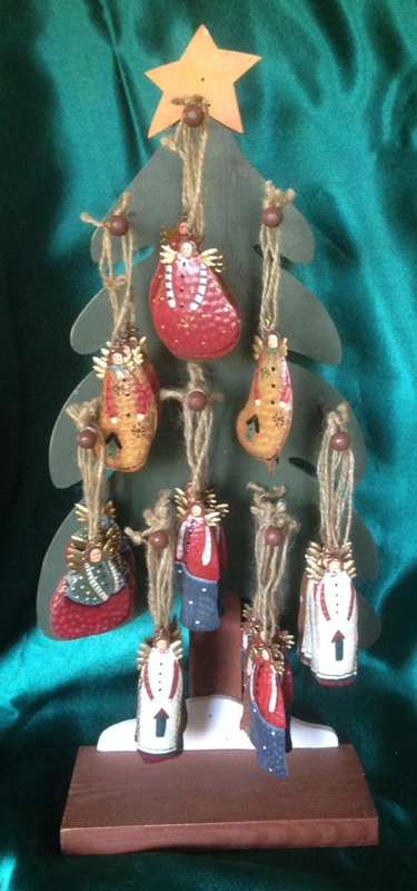 Angel Christmas Tree Ornaments (40 pcs) with Stand