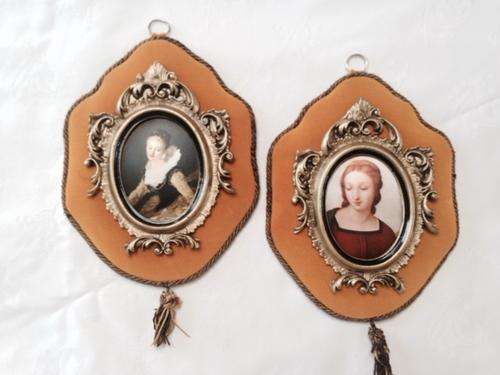 LOVELY PAIR OF VINTAGE PADDED FRAMES