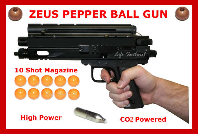 PEPPER GUN KIT . Duel . Includes Larger Ammunition Kit & Gas 10 Pepper Ammo,10 Rubber, 100 Paint