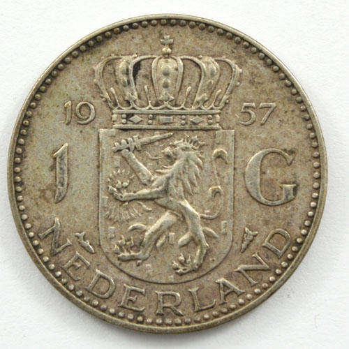 Silver Gulden - Netherlands - 1957