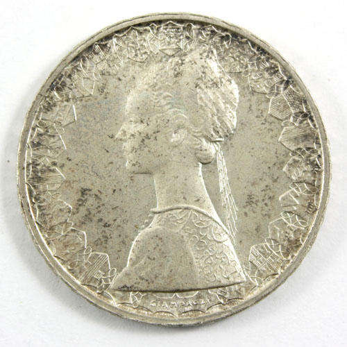 Silver coin - Italy 500 lire 1967 - Columbus ships