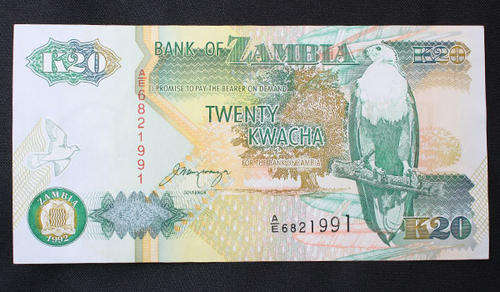 Zambia 20 Kwacha - 1992