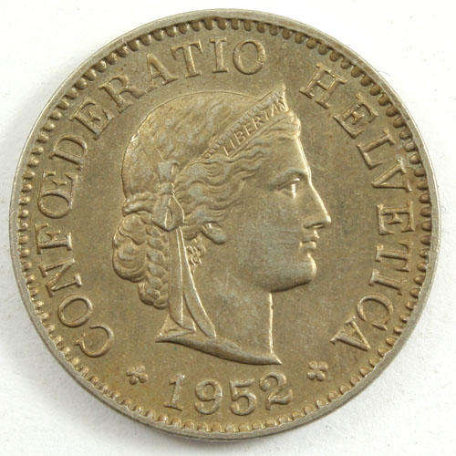 Switzerland 5 Rappen - 1952