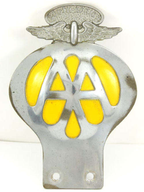 South African Automobile Association Car Badge AA