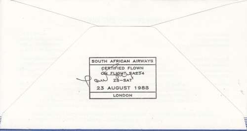 SAA/SAL No 45 25th Anniversary " Round The Bulge " Johannesburg - London (Certified Flown)