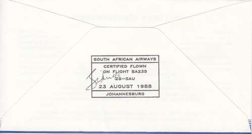 SAA/SAL No 46 25th Anniversary " Round The Bulge " London - Johannesburg (Certified Flown)