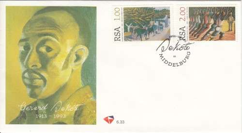 RSA FDC's No. 6.33 & 6.34 Gerard Sekoto (Face 3.00)