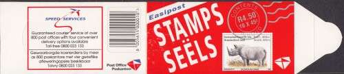 RSA Booklet Rhino (10 X Standard Mail Stamps) 93/3 (9)