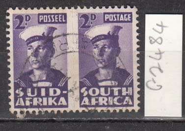 Union Pair of 2d Sailor Stamps (Reduced Size)