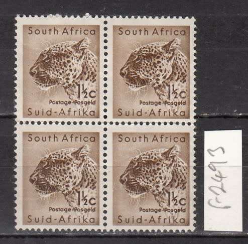 Union Block of Four 1 1/2c Leopard Stamps