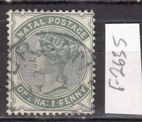 Natal One Half Penny Stamp Partial Post Mark (QV)