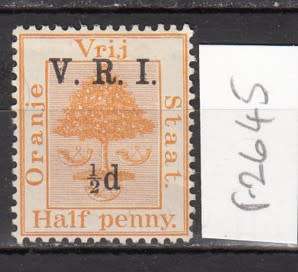 OFS British Occupation Surcharged V. R. I. 1/2d Mouted Mint Level `Dots`