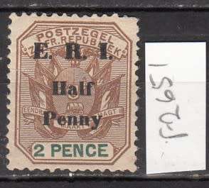 ZAR 1902 - E.R.I. Half Penny Overprint Mint
