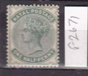 Natal One Half Penny Stamp Mounted Mint (QV)