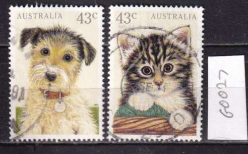 Australia Two Domestic Animal Stamps
