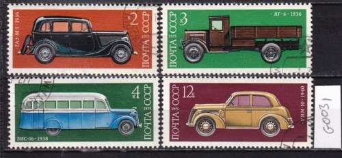 Russia Group of Four Car Stamps