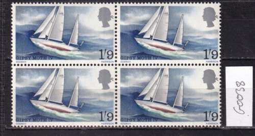 GB Block of Four 1s 9d Sir Chichester`s World Voyage Mint (Face Value R 2.00+)