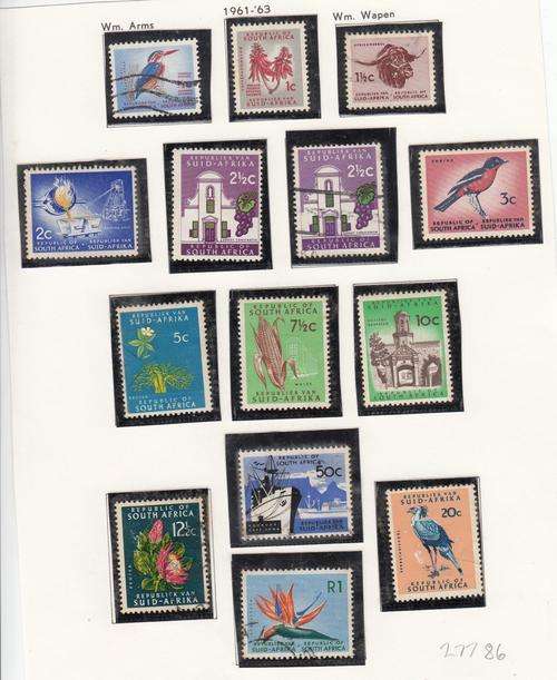RSA 1961 Definitive Issue Stamps. As Image.