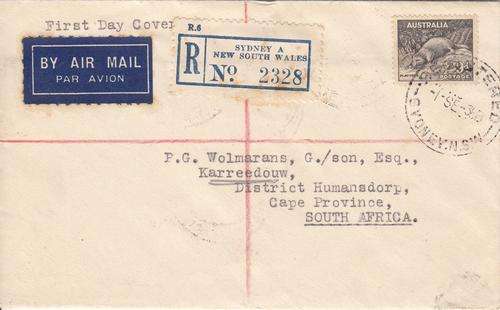 Australia FDC Platypus (Aging)