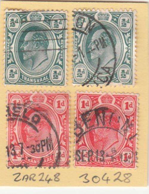 Transvaal Group of Four Stamps (King) (ZAR 248)