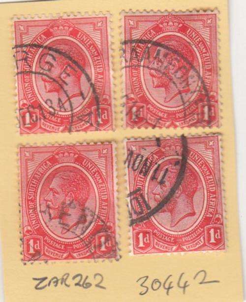 Union Group of Four Kings Head Stamp (ZAR 262)
