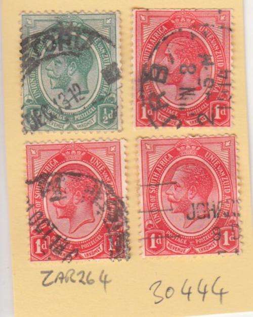 Union Group of Four Kings Head Stamp (ZAR 264)