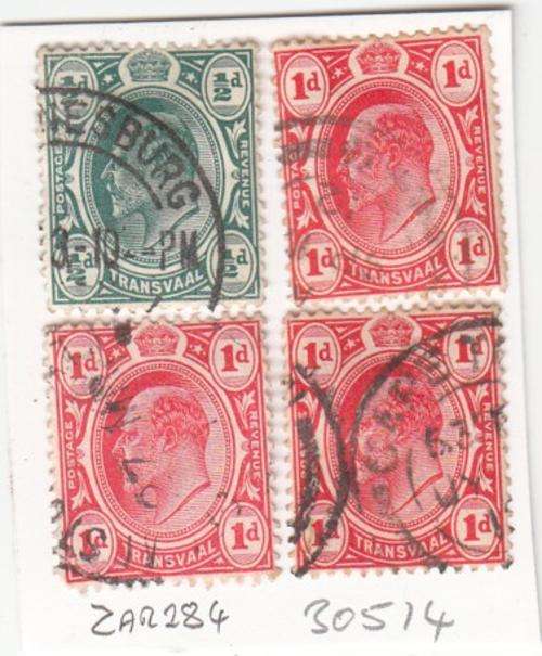 Transvaal Group of Four Stamps (King) (ZAR 284)