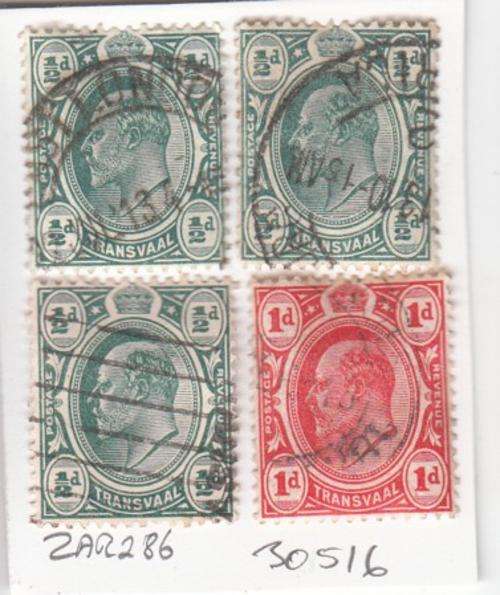 Transvaal Group of Four Stamps (King) (ZAR 286)