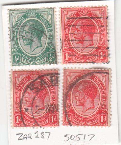 Union Group of Four Stamps (King) (ZAR 287)