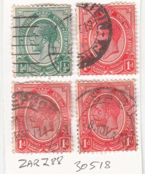 Union Group of Four Stamps (King) (ZAR 288)