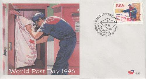 RSA FDC No. 6.45 World Post Day 1996