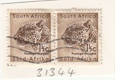 Union Pair of 1 1/2c Leopard Stamps