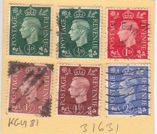 GB Group of Six KGVI Stamps (KGVI 81)