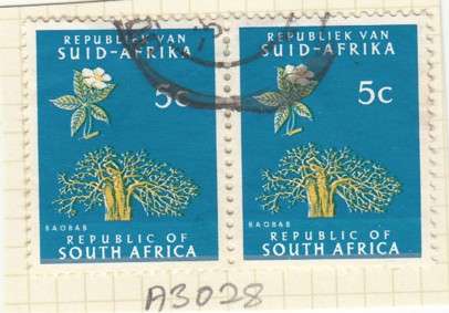 RSA Pair of 5c Babobab Tree Stamps