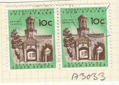 RSA Pair of  10c Cape Castle Stamps