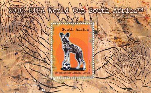 RSA Minature Sheet 2010 FIFA World Cup South Africa (Jackal & Ball). As Image.