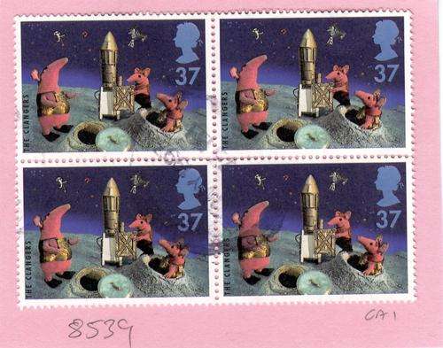 GB Block of Four 37p Stamps. As Image.