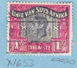 Union Single 1 shilling Revenue Stamp. As Image.