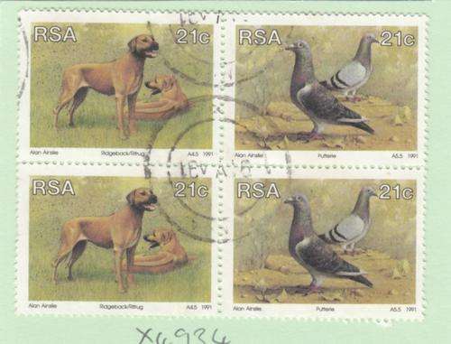 RSA Block of Four 21c Commerative Stamps. As Image.