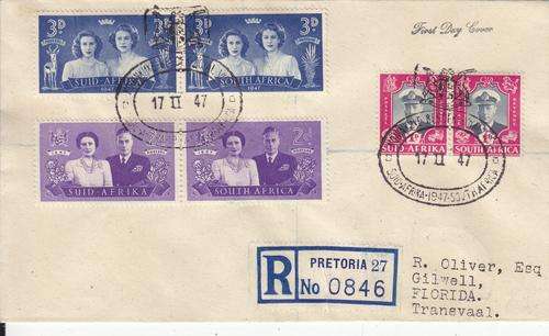 Union FDC Royal Visit Pretoria Regestration Lable. As Image.