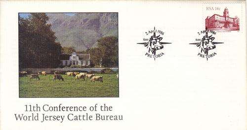 RSA Commerative Cover, 11th Conference of The World Jersey Cattle Bureau. As Image.