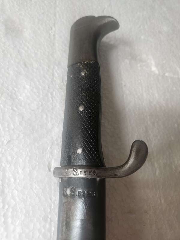 KS98 German bayonet and bandolier