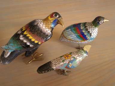 Rare on BOB!! CRAZY!! CLOISONNE BIRDS!!